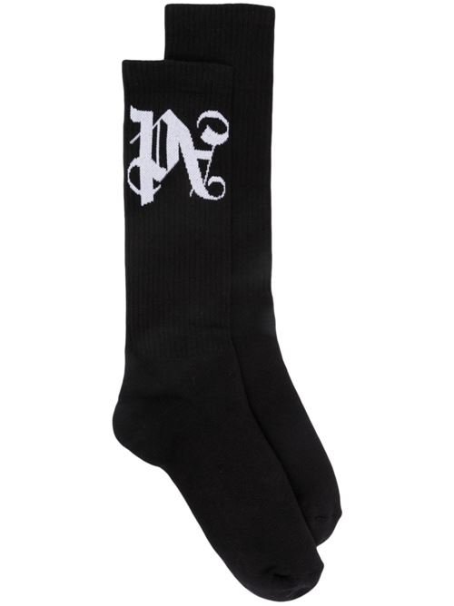 Socks with logo PALM ANGELS | PMRA001R24FAB0021001